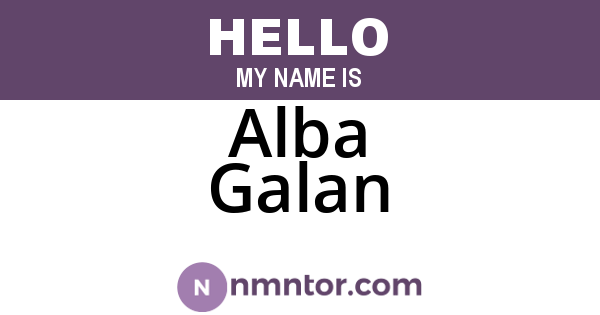 Alba Galan