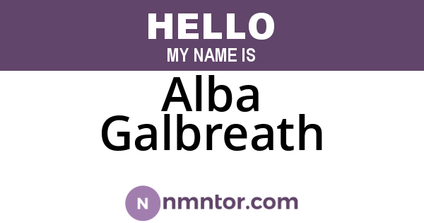 Alba Galbreath