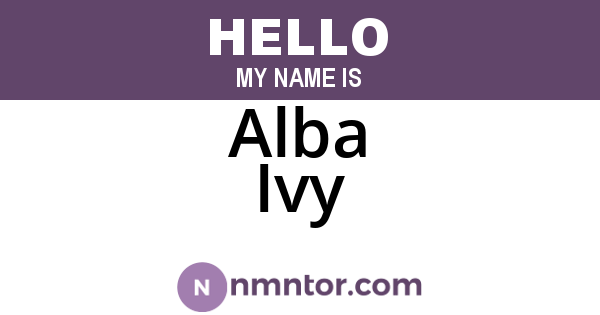 Alba Ivy