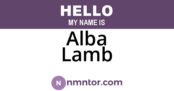 Alba Lamb