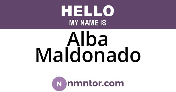 Alba Maldonado