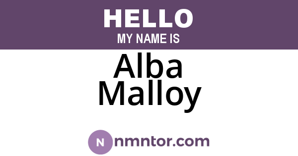 Alba Malloy