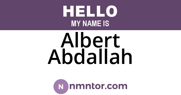 Albert Abdallah