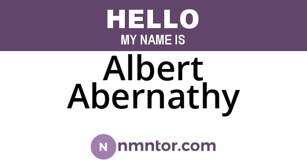 Albert Abernathy