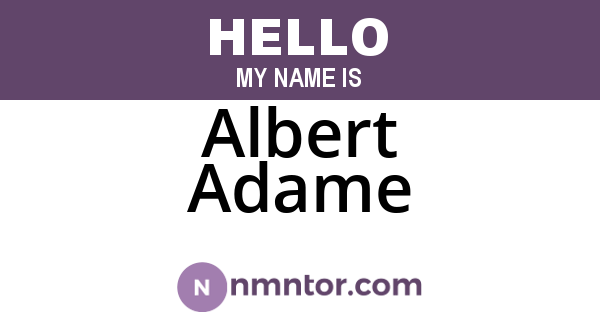 Albert Adame