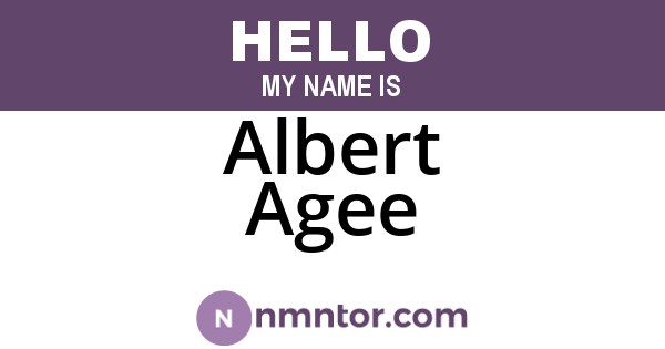 Albert Agee
