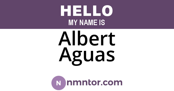 Albert Aguas