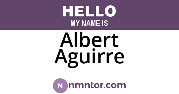 Albert Aguirre