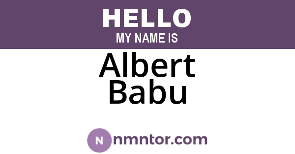 Albert Babu