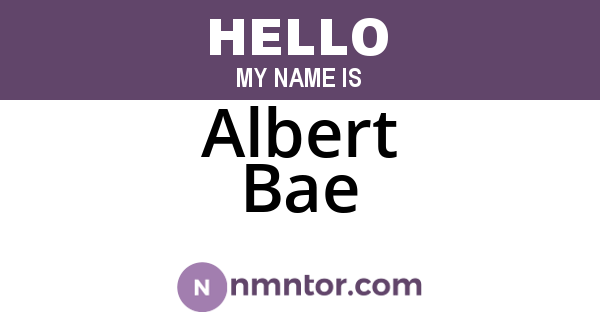 Albert Bae