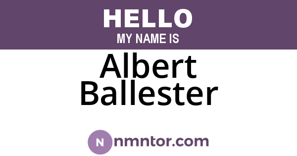 Albert Ballester