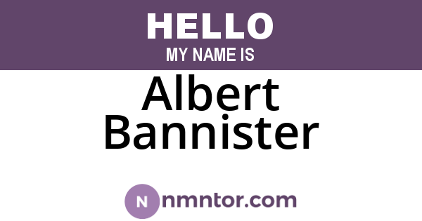 Albert Bannister