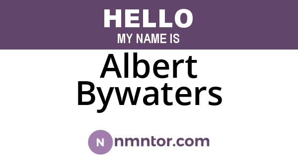 Albert Bywaters