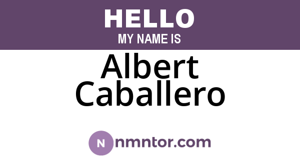 Albert Caballero