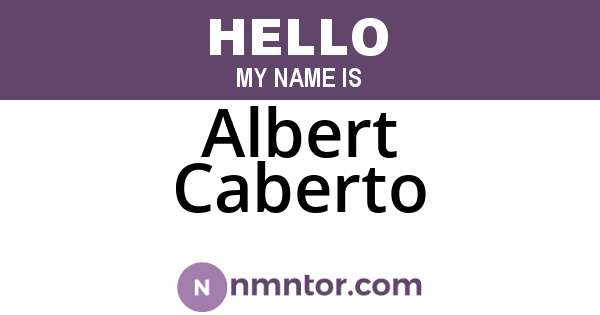 Albert Caberto