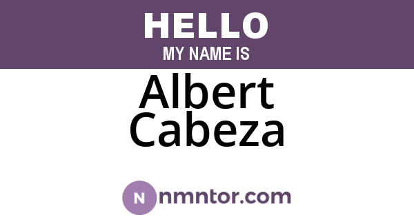 Albert Cabeza