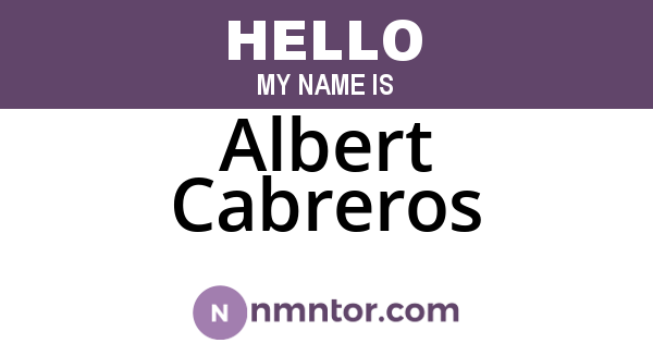 Albert Cabreros