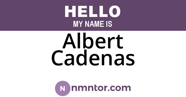Albert Cadenas