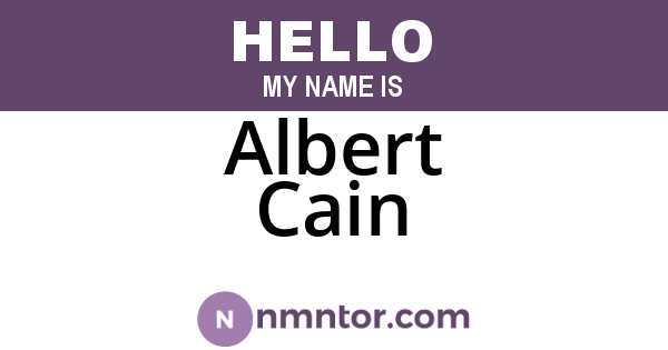 Albert Cain
