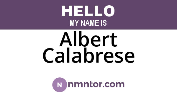 Albert Calabrese