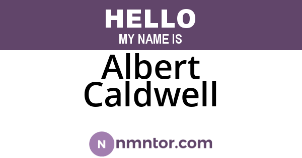 Albert Caldwell
