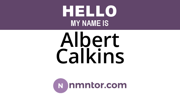 Albert Calkins
