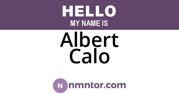 Albert Calo