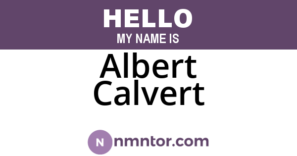 Albert Calvert