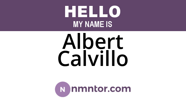 Albert Calvillo
