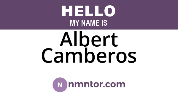 Albert Camberos