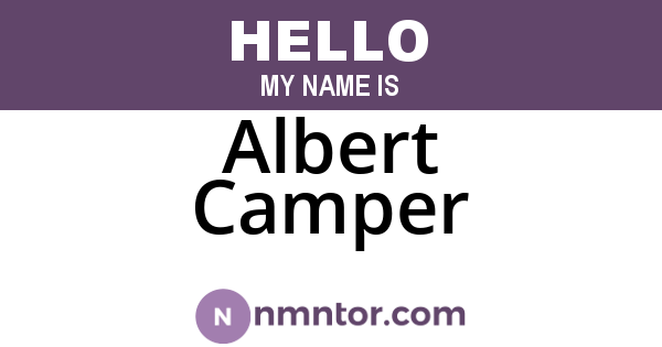 Albert Camper