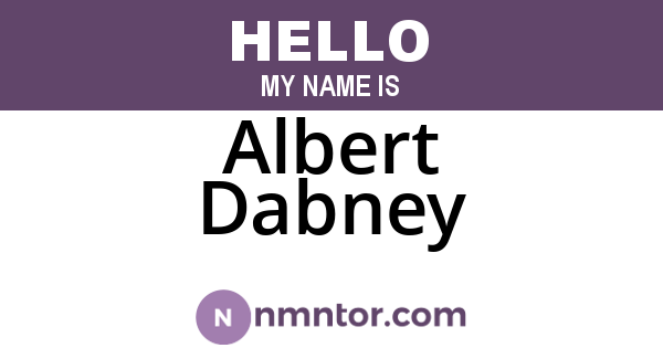 Albert Dabney