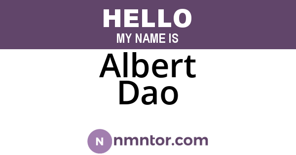 Albert Dao
