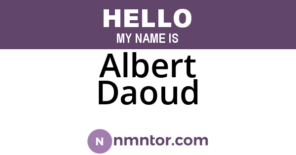 Albert Daoud