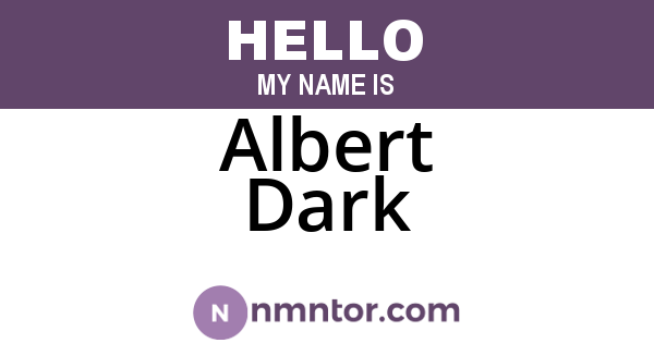Albert Dark