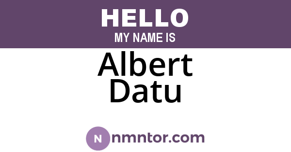 Albert Datu