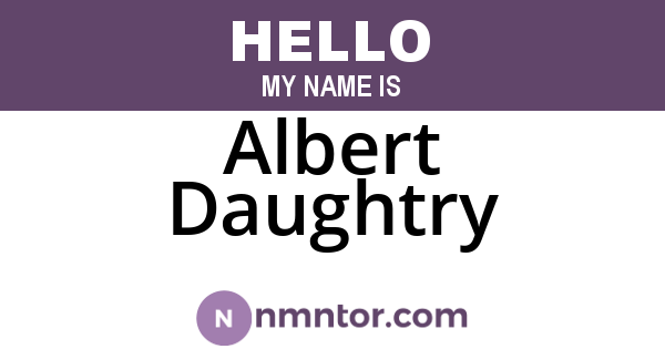 Albert Daughtry