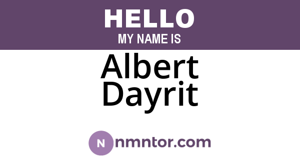 Albert Dayrit