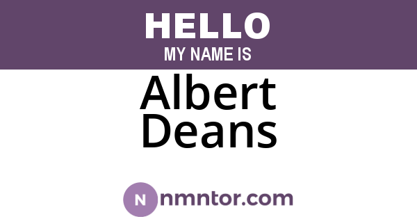 Albert Deans