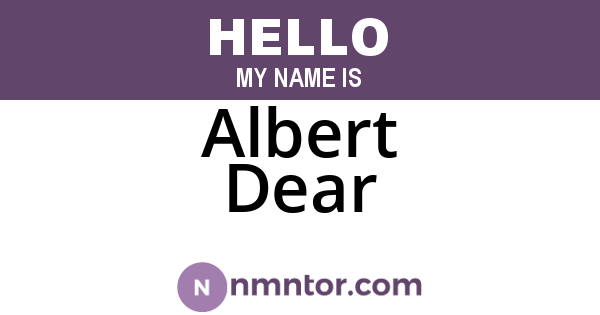 Albert Dear
