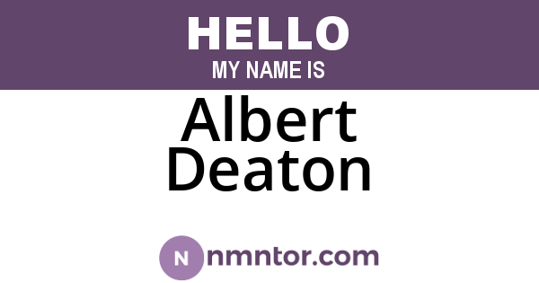 Albert Deaton