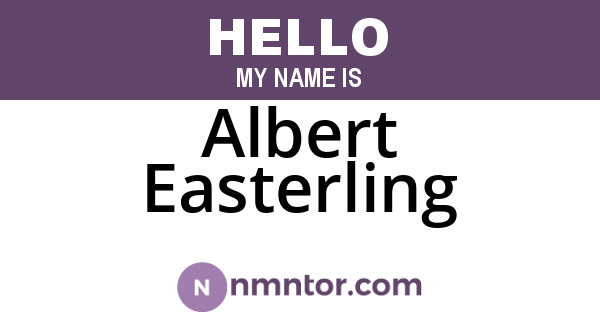 Albert Easterling