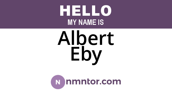 Albert Eby