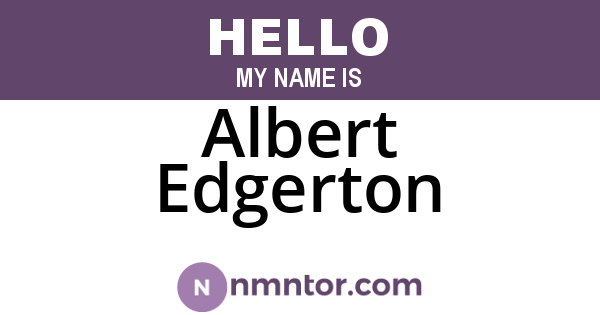 Albert Edgerton