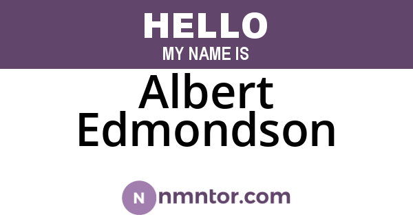 Albert Edmondson
