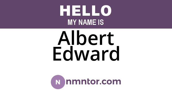 Albert Edward