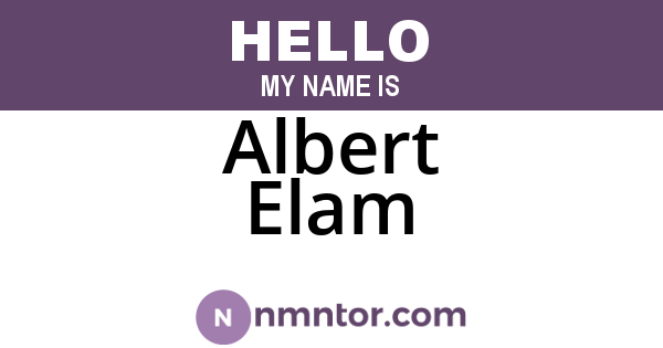 Albert Elam