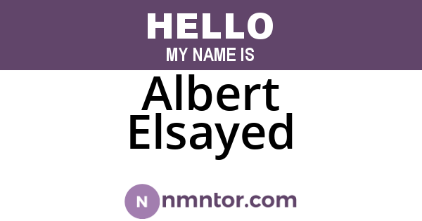 Albert Elsayed