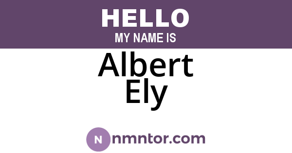 Albert Ely
