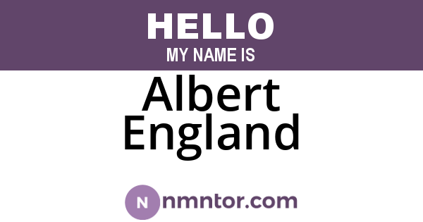 Albert England